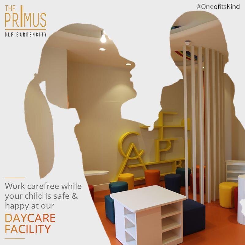 Work carefree while your child is safe and happy in daycare facility at DLF The Primus in Gurgaon